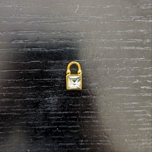 Gold Pendant with Clear gem